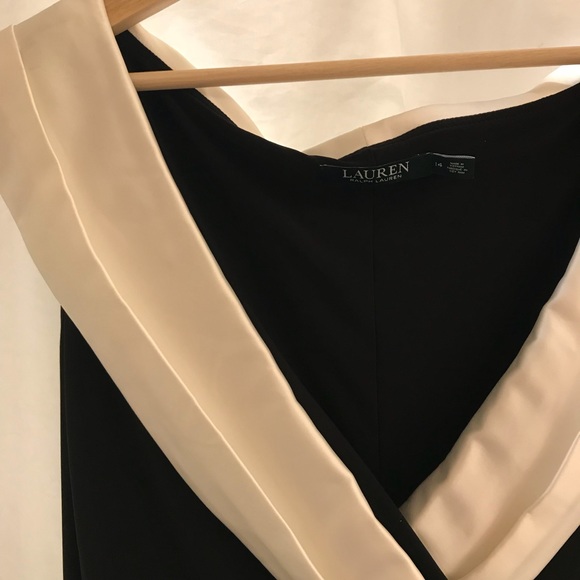 (Ralph Lauren) Black and White Evening Maxi Dress - Picture 6 of 6